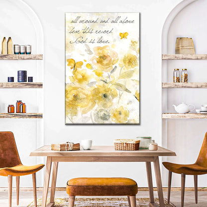 God Is Love I Canvas Wall Art - Christian Wall Decor Art - Religious Wall Decor