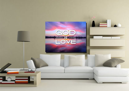 God Is Love Wall Art Canvas Print - Christian Canvas Wall Art