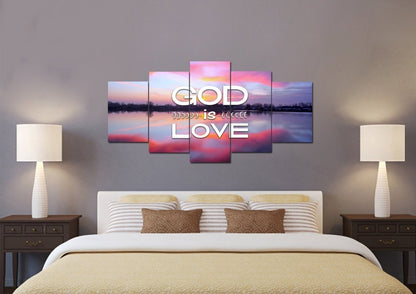 God Is Love Wall Art Canvas Print - Christian Canvas Wall Art