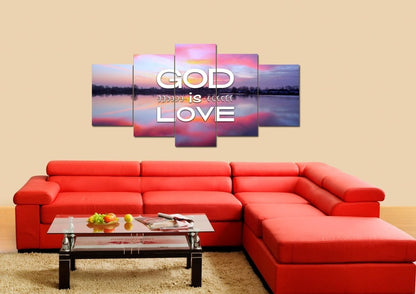 God Is Love Wall Art Canvas Print - Christian Canvas Wall Art