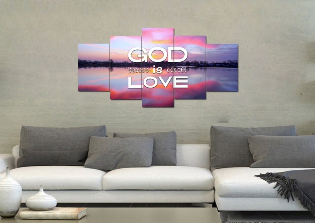 God Is Love Wall Art Canvas Print - Christian Canvas Wall Art