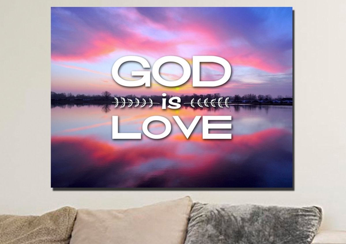 God Is Love Wall Art Canvas Print - Christian Canvas Wall Art