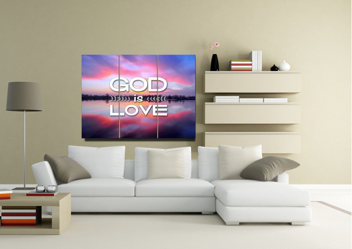 God Is Love Wall Art Canvas Print - Christian Canvas Wall Art