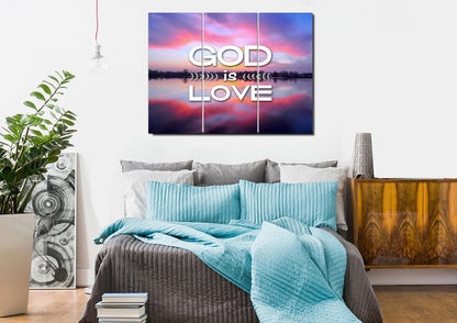 God Is Love Wall Art Canvas Print - Christian Canvas Wall Art