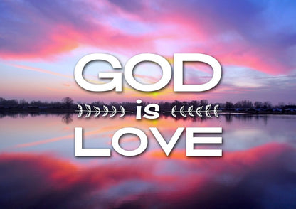God Is Love Wall Art Canvas Print - Christian Canvas Wall Art