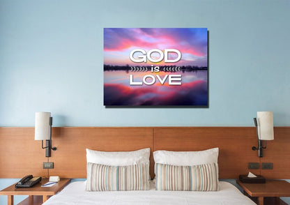 God Is Love Wall Art Canvas Print - Christian Canvas Wall Art