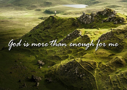 God Is More Than Enough For Me Wall Art Canvas Print - Christian Canvas Wall Art
