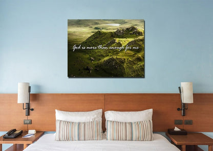 God Is More Than Enough For Me Wall Art Canvas Print - Christian Canvas Wall Art