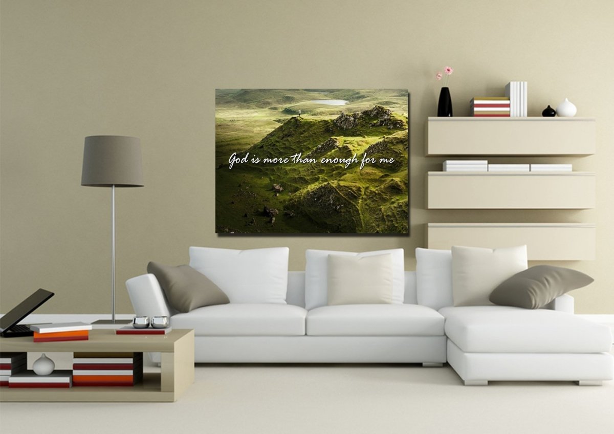 God Is More Than Enough For Me Wall Art Canvas Print - Christian Canvas Wall Art