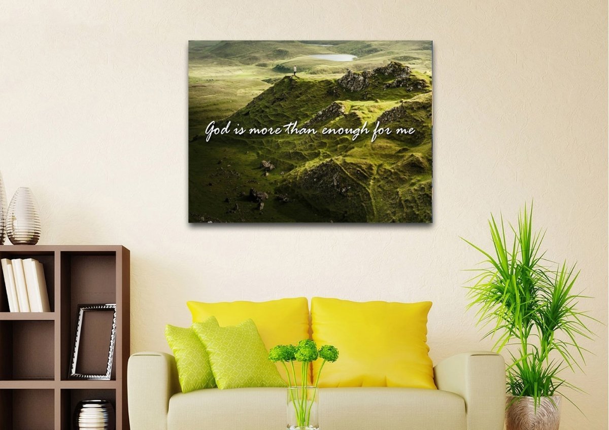 God Is More Than Enough For Me Wall Art Canvas Print - Christian Canvas Wall Art