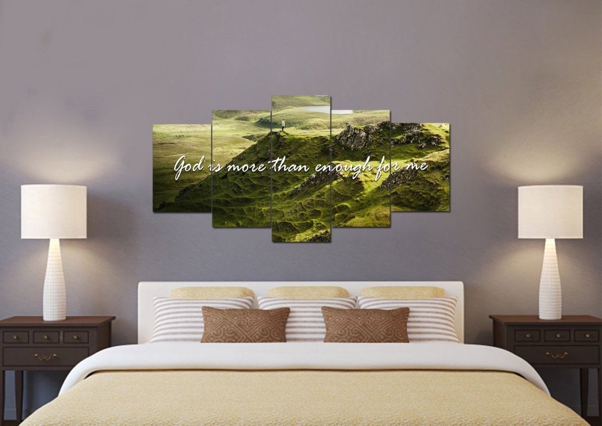 God Is More Than Enough For Me Wall Art Canvas Print - Christian Canvas Wall Art