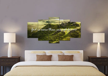 God Is More Than Enough For Me Wall Art Canvas Print - Christian Canvas Wall Art