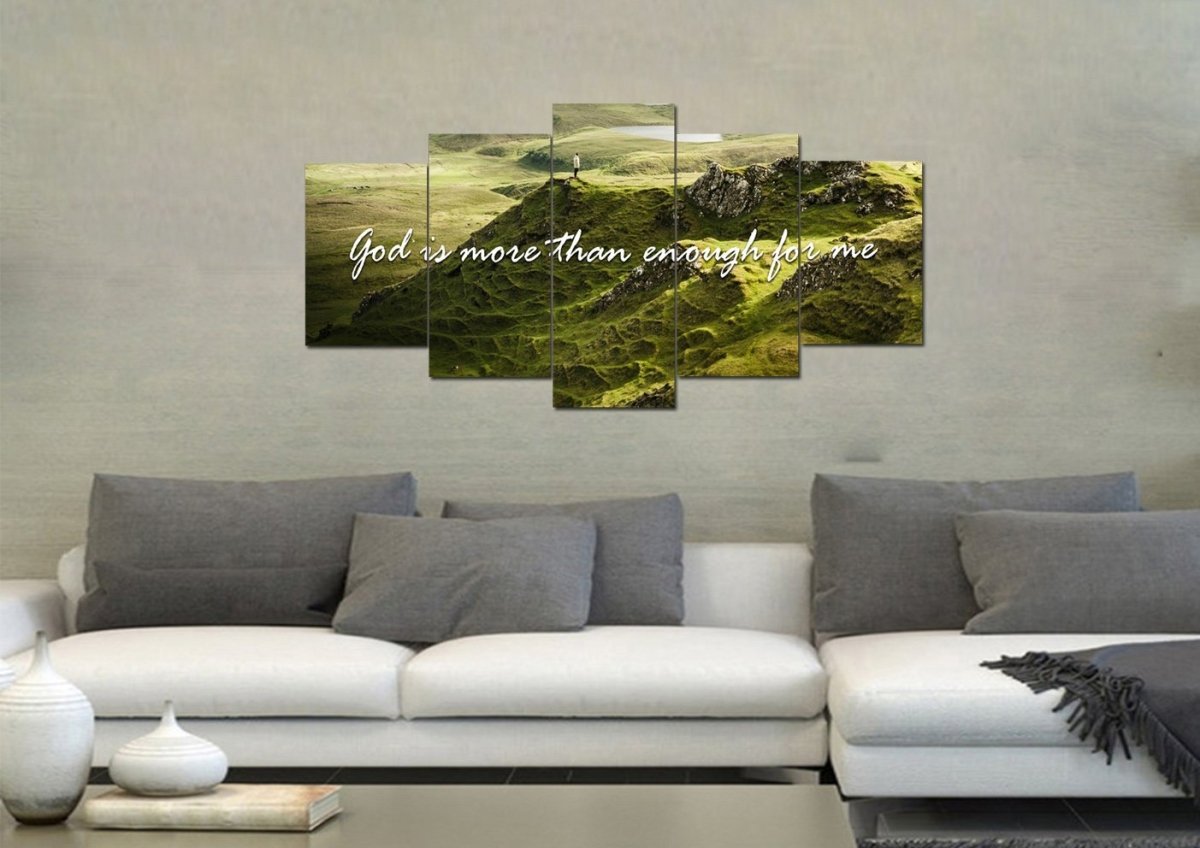 God Is More Than Enough For Me Wall Art Canvas Print - Christian Canvas Wall Art