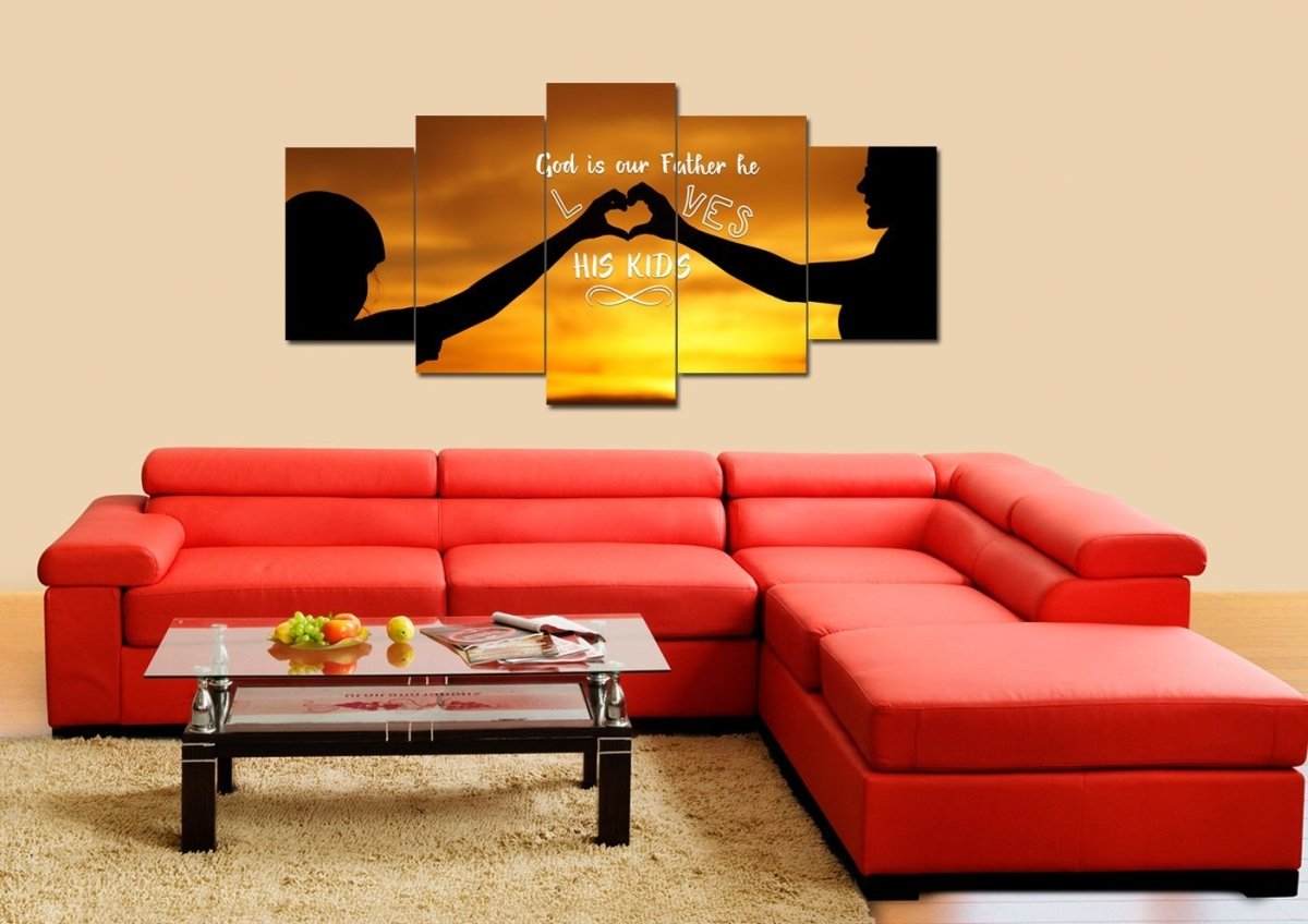 God Is Our Father He Loves His Kids Wall Art Canvas Print - Christian Canvas Wall Art