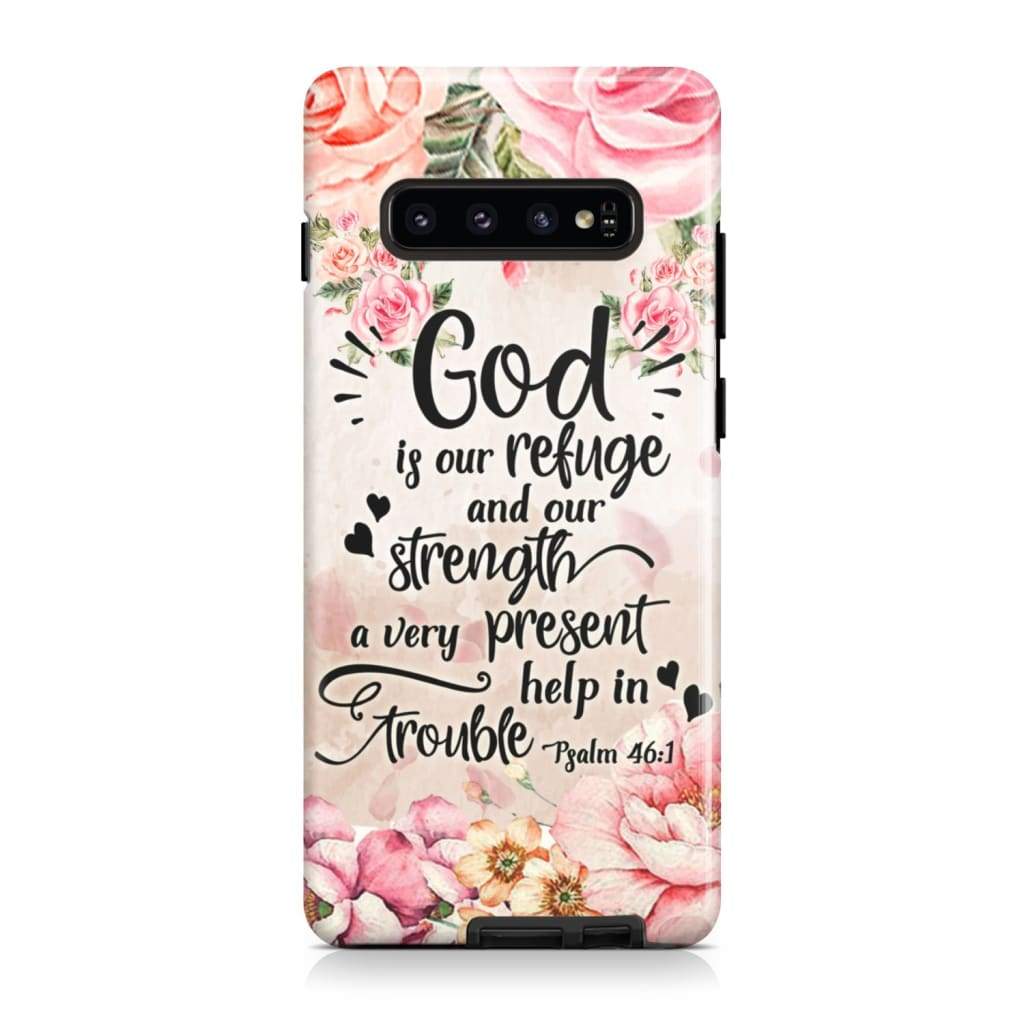 God Is Our Refuge And Strength Psalm 461 Bible Verse Phone Case - Scripture Phone Cases - Iphone Cases Christian