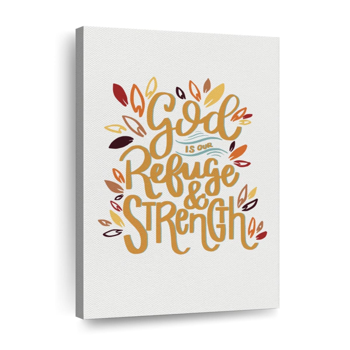 God Is Our Refuge Canvas Wall Art - Canvas Religious Wall Art - Christian Wall Decor Living Room