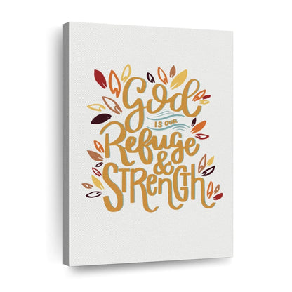 God Is Our Refuge Canvas Wall Art - Canvas Religious Wall Art - Christian Wall Decor Living Room