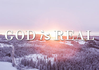 God Is Real Wall Art Canvas Print - Christian Canvas Wall Art