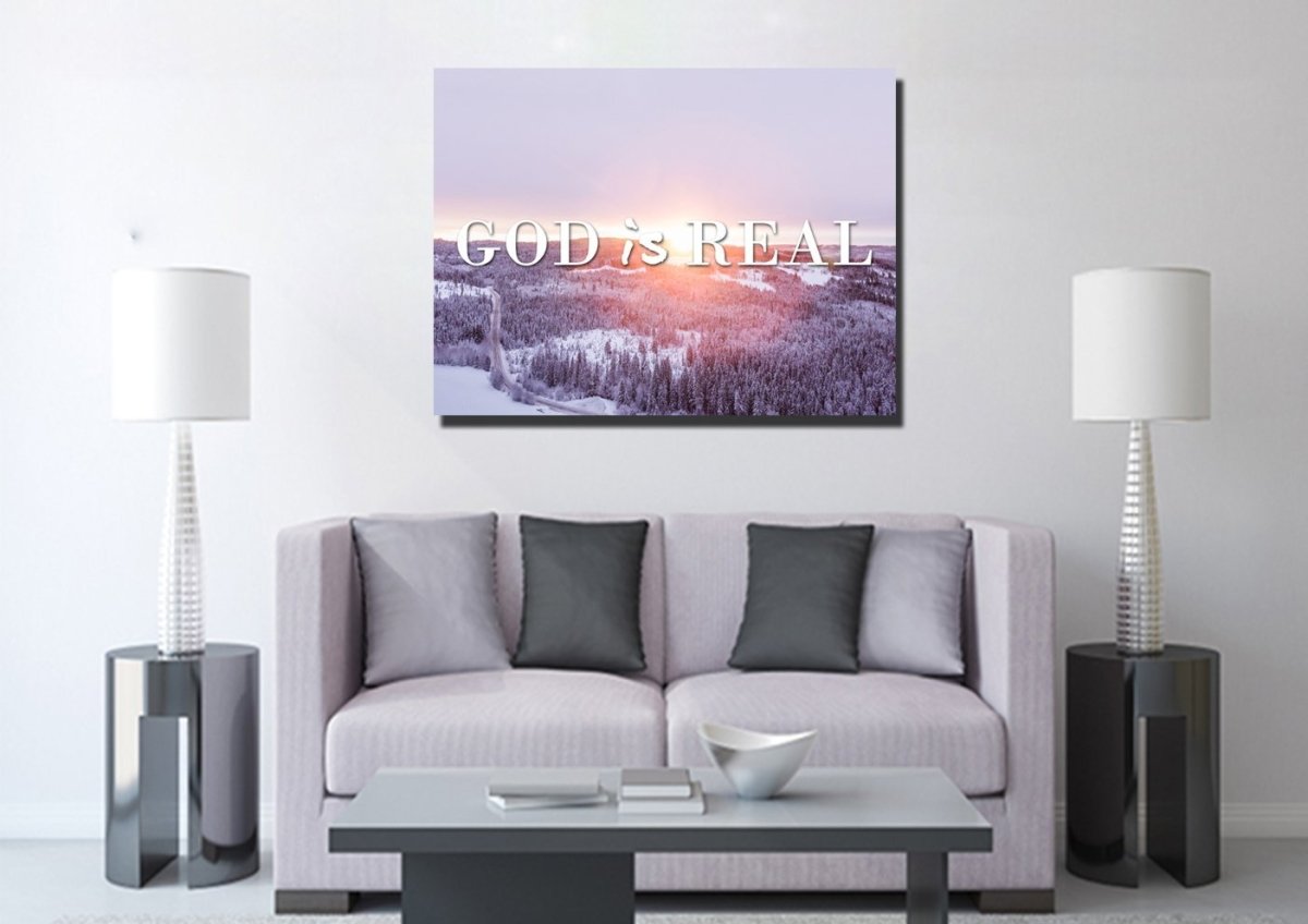 God Is Real Wall Art Canvas Print - Christian Canvas Wall Art