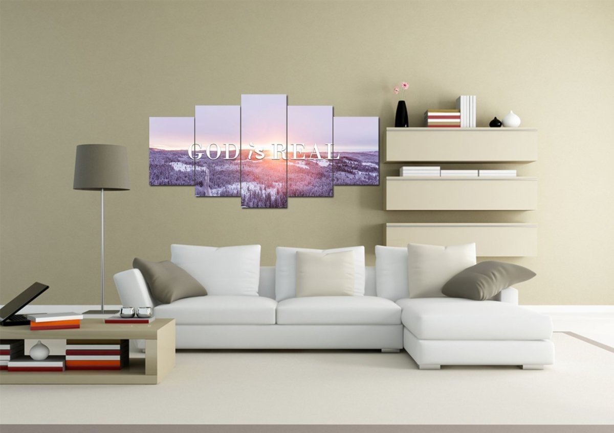 God Is Real Wall Art Canvas Print - Christian Canvas Wall Art