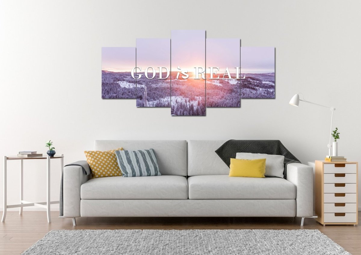 God Is Real Wall Art Canvas Print - Christian Canvas Wall Art