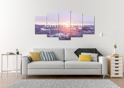 God Is Real Wall Art Canvas Print - Christian Canvas Wall Art