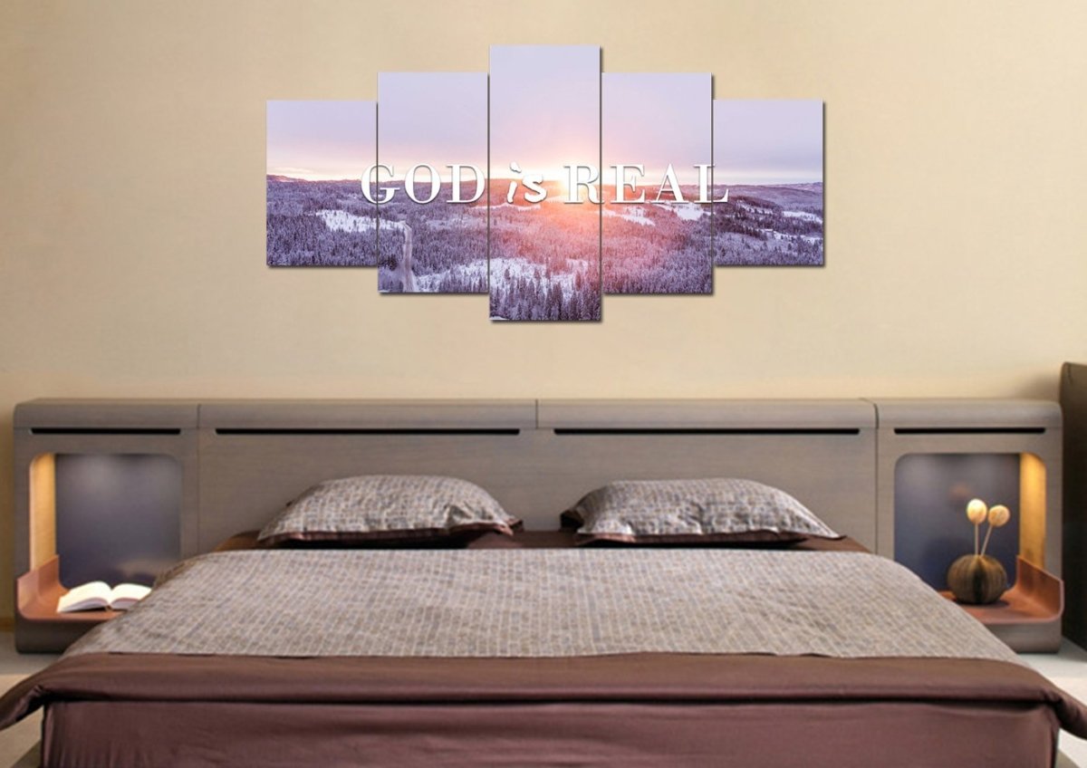 God Is Real Wall Art Canvas Print - Christian Canvas Wall Art