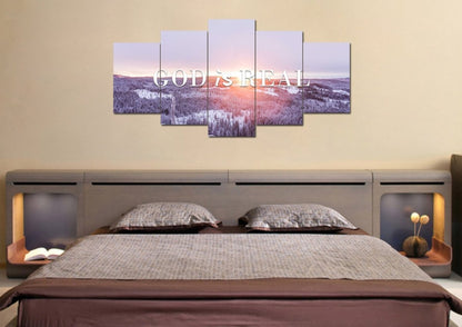 God Is Real Wall Art Canvas Print - Christian Canvas Wall Art