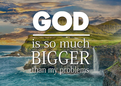 God Is So Much Bigger Than My Problems Wall Art Canvas Print - Christian Canvas Wall Art