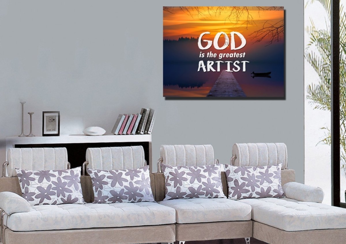 God Is The Greatest Artist Wall Art Canvas Print - Christian Canvas Wall Art