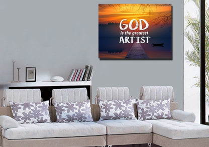 God Is The Greatest Artist Wall Art Canvas Print - Christian Canvas Wall Art