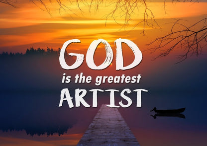 God Is The Greatest Artist Wall Art Canvas Print - Christian Canvas Wall Art