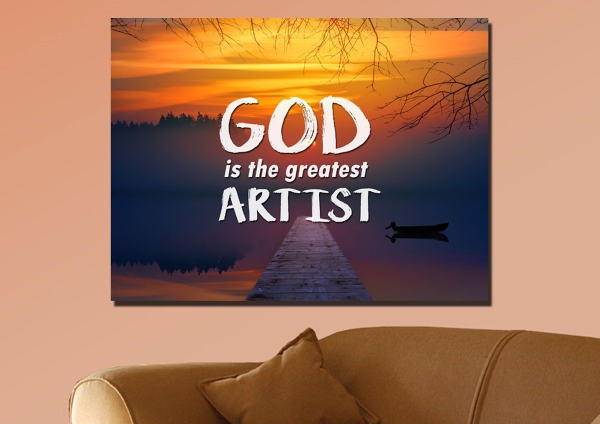 God Is The Greatest Artist Wall Art Canvas Print - Christian Canvas Wall Art