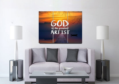 God Is The Greatest Artist Wall Art Canvas Print - Christian Canvas Wall Art