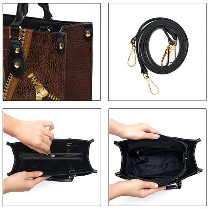 God Is Within Her - Beautiful Sunflower Leather Bag - Christian Pu Leather Bags For Women