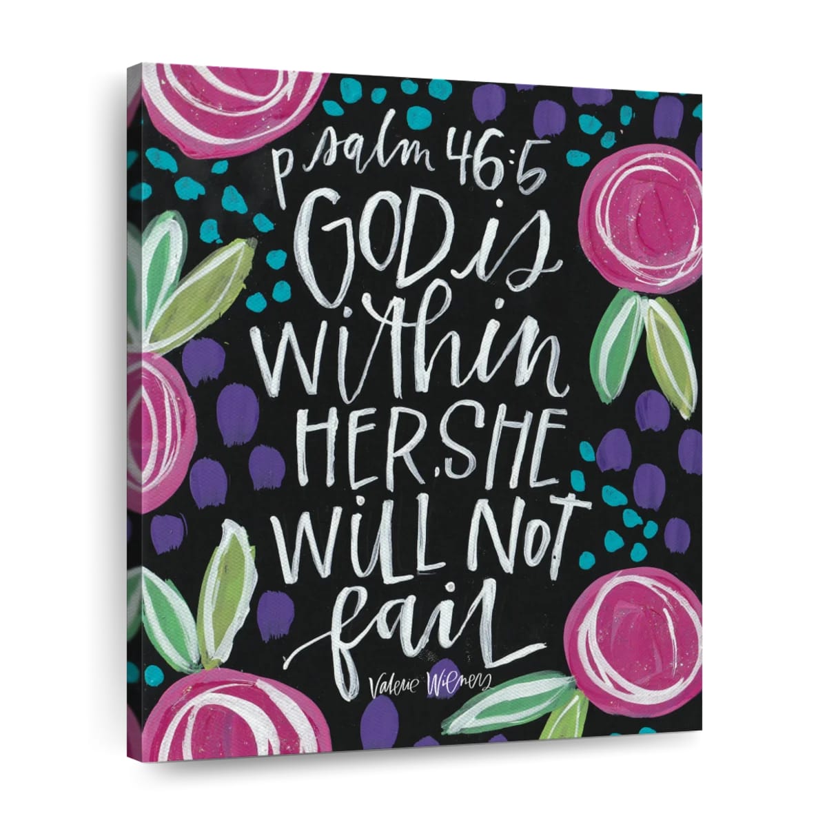 God Is Within Psalm 46 5 Canvas Wall Art - Canvas Religious Wall Art - Christian Wall Decor Living Room