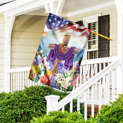 God Jesus Christian Easter House Flags - Christian Garden Flags - Outdoor Christian Flag