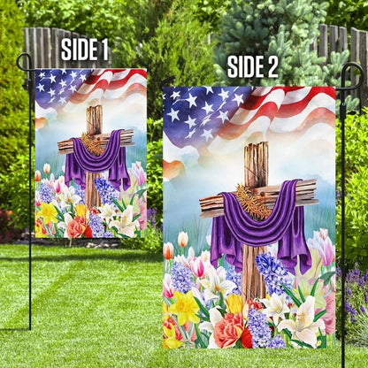 God Jesus Christian Easter House Flags - Christian Garden Flags - Outdoor Christian Flag