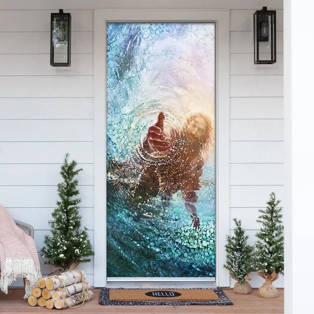God Jesus Door Cover - Religious Door Decorations - Christian Home Decor