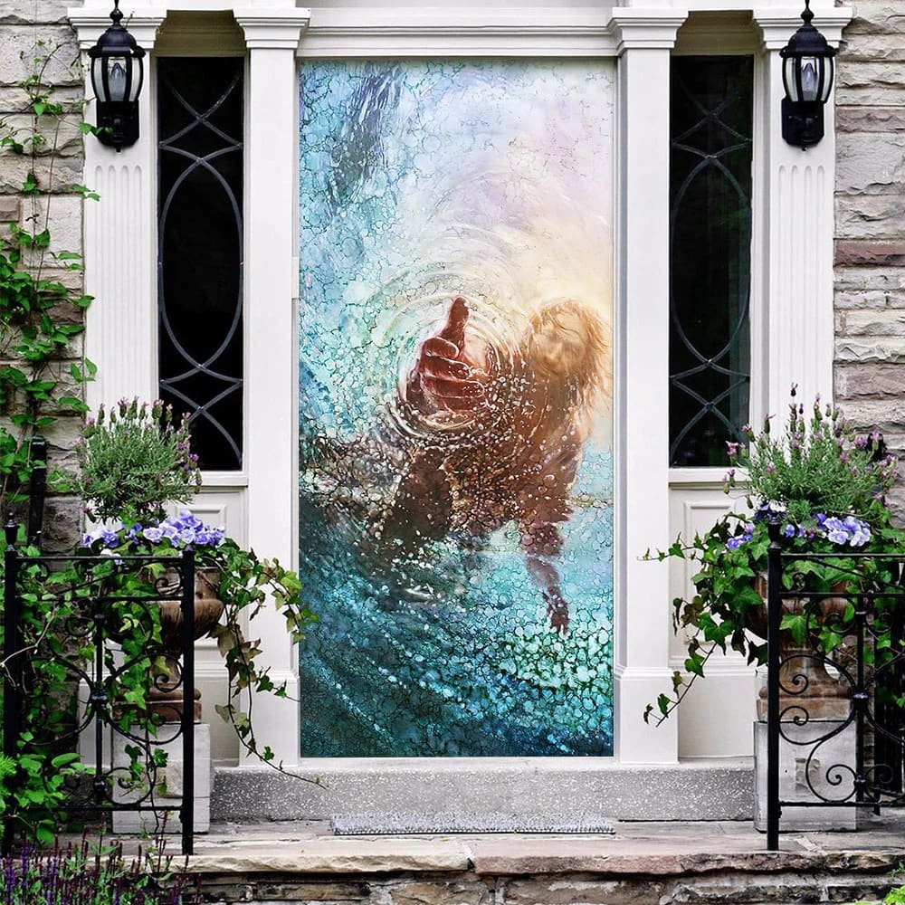 God Jesus Door Cover - Religious Door Decorations - Christian Home Decor