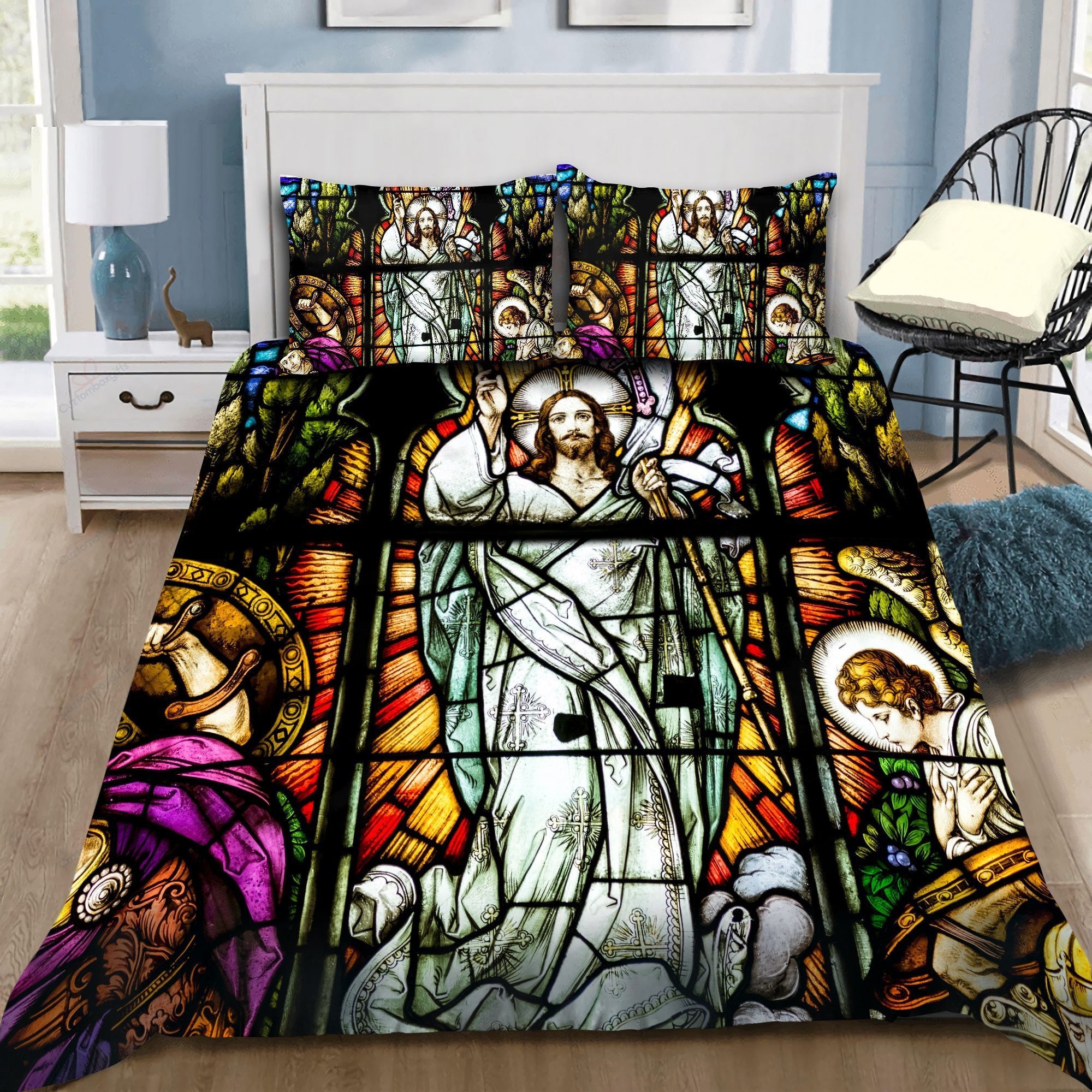 God Jesus Gotic Bedding Set - Christian Bedding Sets
