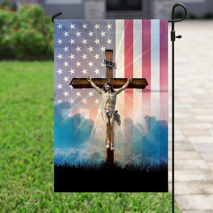 God Jesus He Died For Me I Live For Him Flag - Outdoor Christian House Flag - Christian Garden Flags