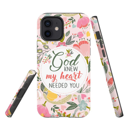 God Knew My Heart Needed You Christian Phone Case - Christian Gifts - Bible Verse Phone Cases Samsung