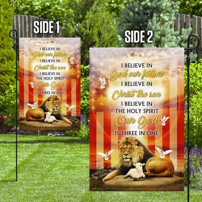 God Lion And Lamb Easter Flag - Easter House Flags - Christian Easter Garden Flags