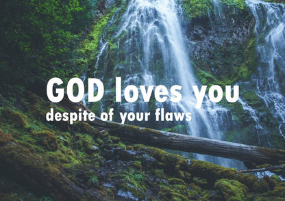 God Loves You Despite Of Your Flaws Wall Art Canvas Print - Christian Canvas Wall Art