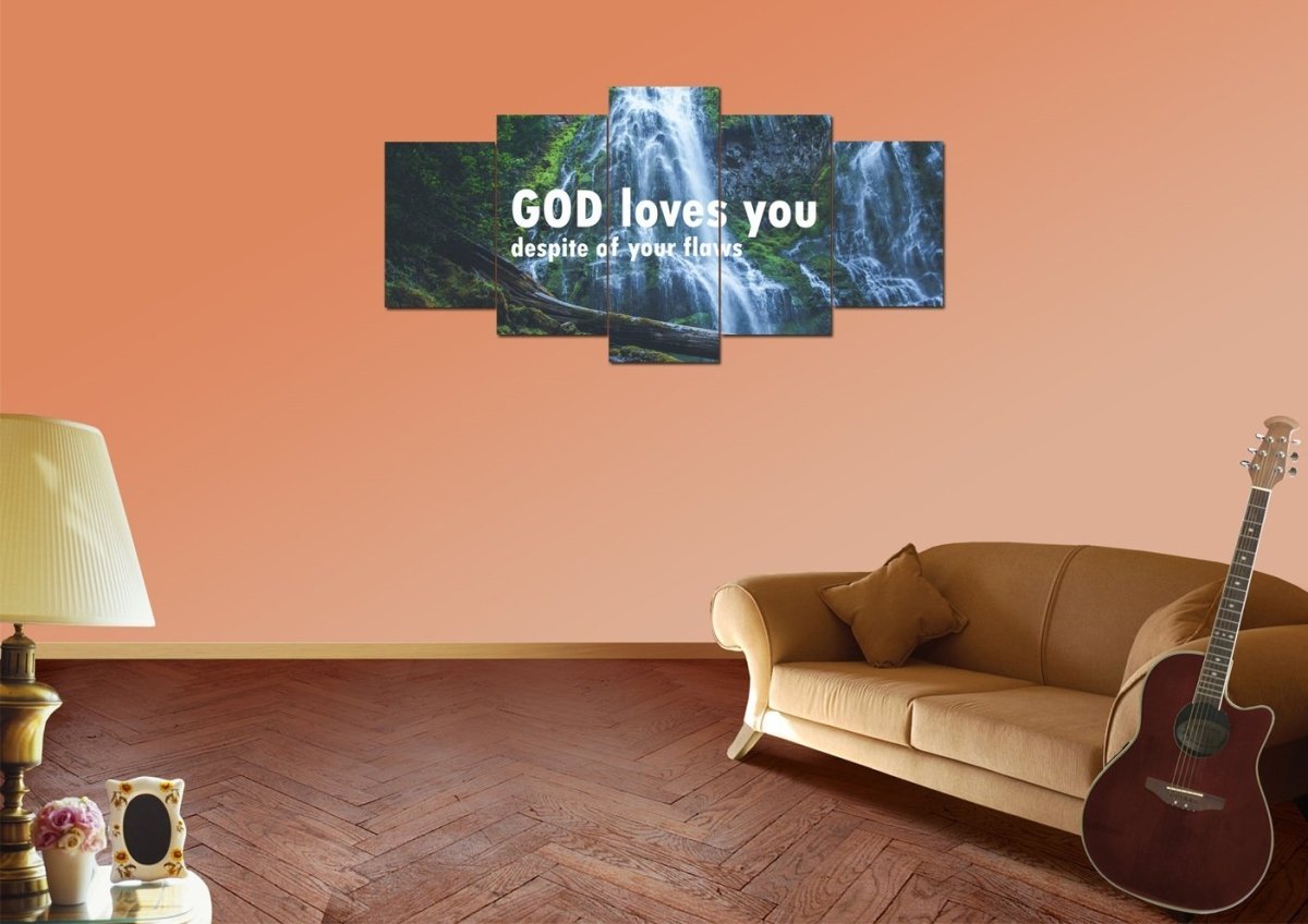 God Loves You Despite Of Your Flaws Wall Art Canvas Print - Christian Canvas Wall Art