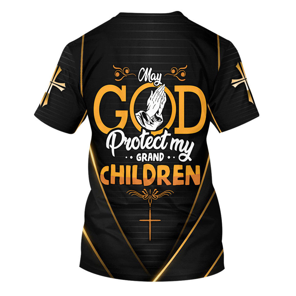 God Protect My Grandchildren 3d Shirts - Christian T Shirts For Men And Women