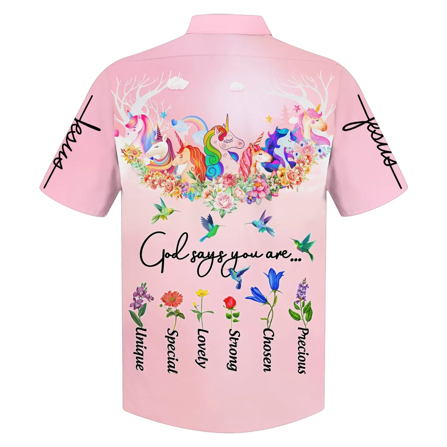 God Say You Are Unicorn And Hummingbird Hawaiian Shirts - Christian Hawaiian Shirt - Hawaiian Summer Shirts