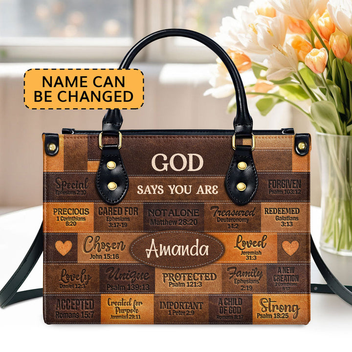 It Is What It Is - Personalized Leather Handbag SBLHBT79 main image 0