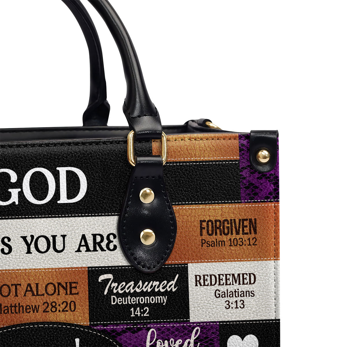 God Says I Am Personalized Leather Handbag With Zipper Gift For Her Religious